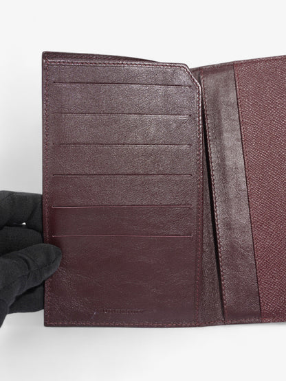 Burberry Bi-Fold Long Wallet Burgundy Leather