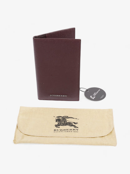 Burberry Bi-Fold Long Wallet Burgundy Leather