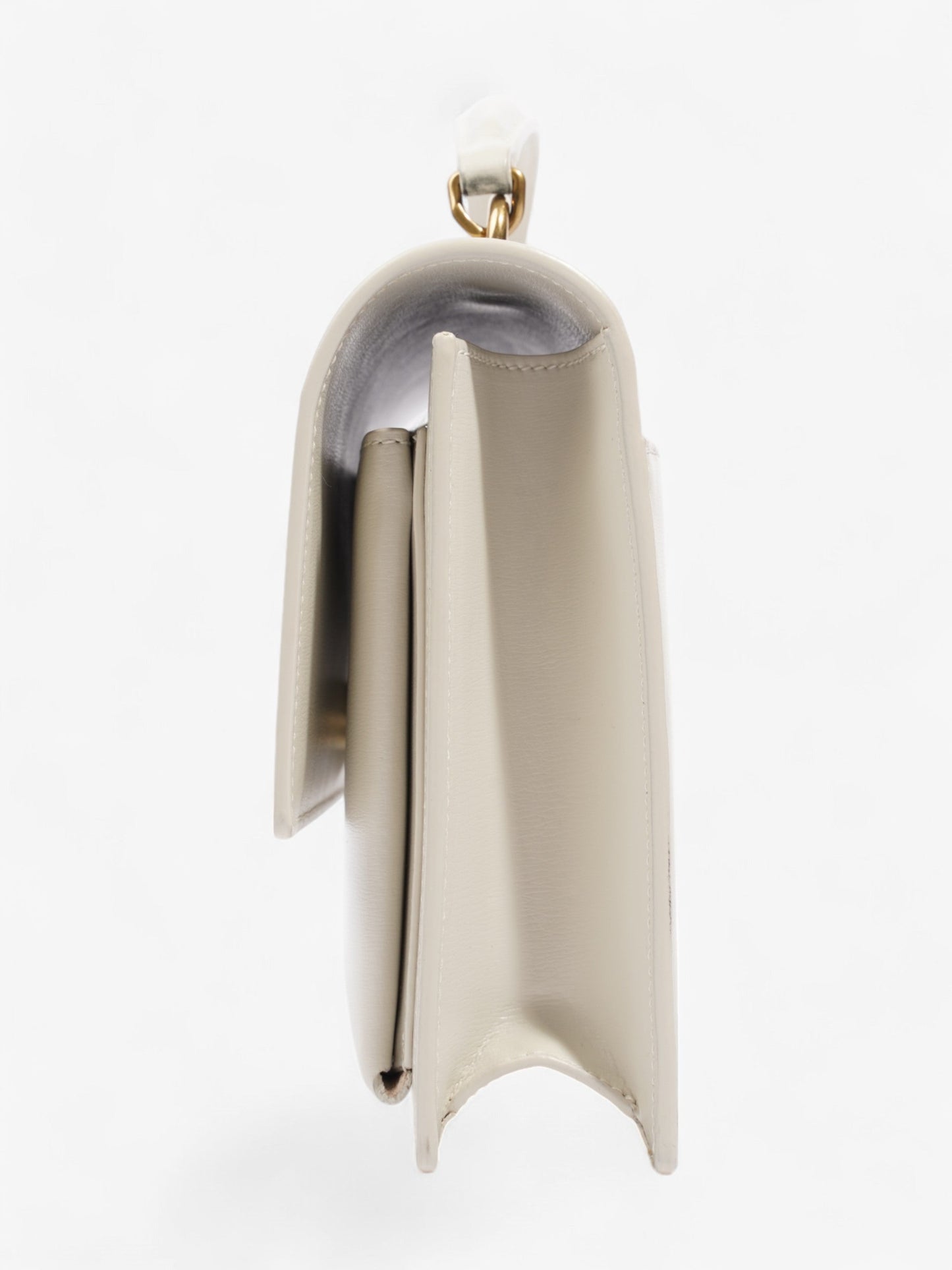 Saint Laurent Sunset White Calfskin Leather Medium