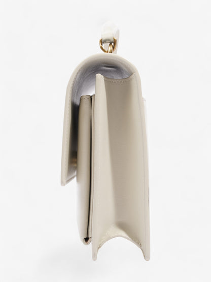 Saint Laurent Sunset White Calfskin Leather Medium