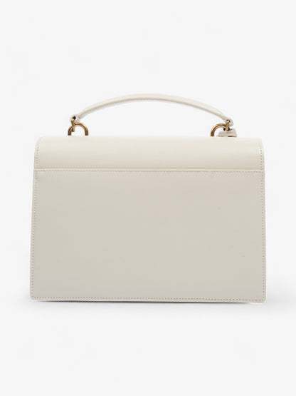 Saint Laurent Sunset White Calfskin Leather Medium