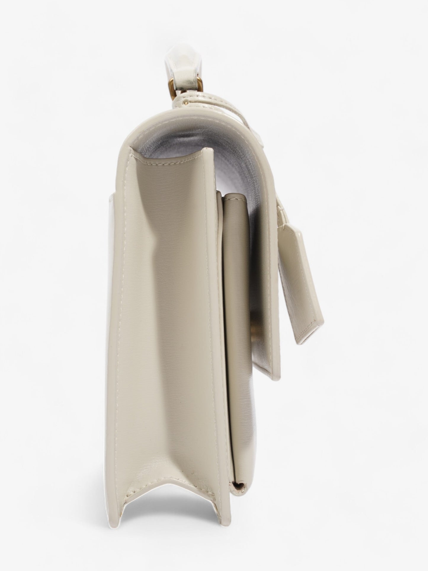 Saint Laurent Sunset White Calfskin Leather Medium