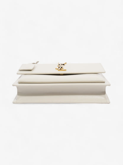 Saint Laurent Sunset White Calfskin Leather Medium