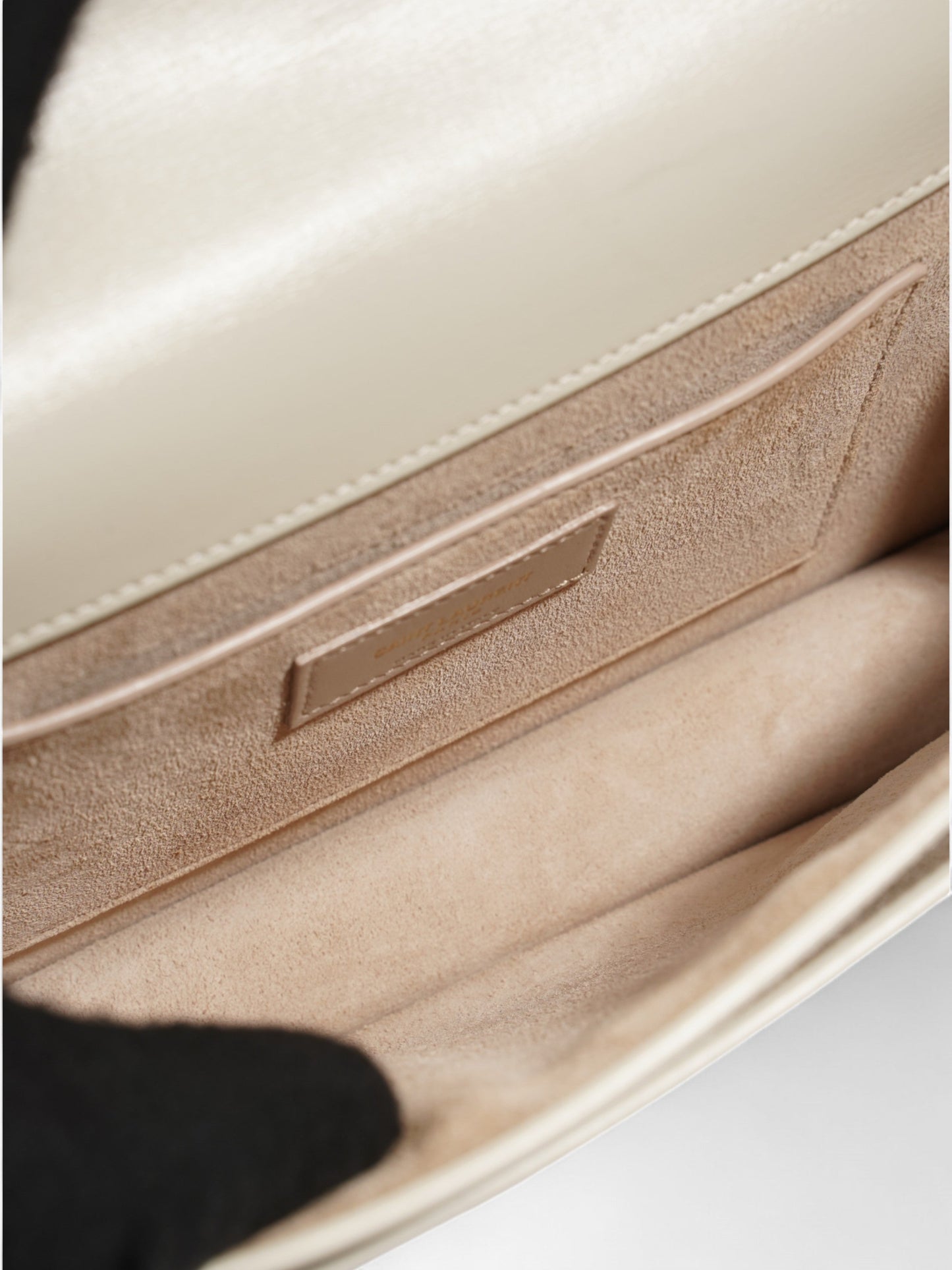 Saint Laurent Sunset White Calfskin Leather Medium