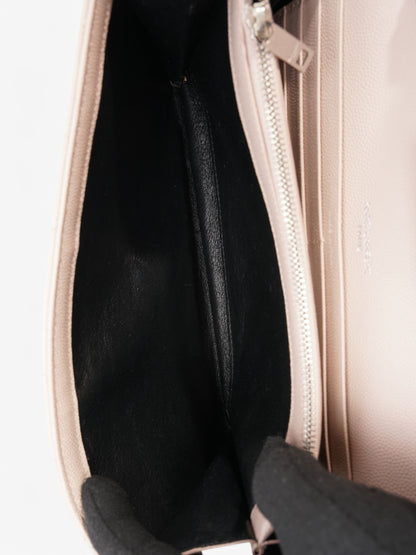 Saint Laurent Cassandre Chain Wallet Light Pink Calfskin Leather