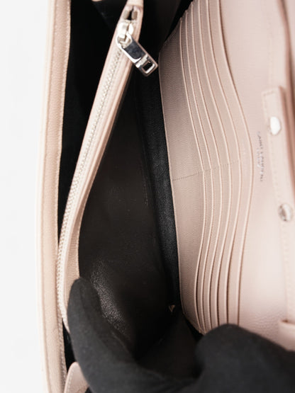 Saint Laurent Cassandre Chain Wallet Light Pink Calfskin Leather