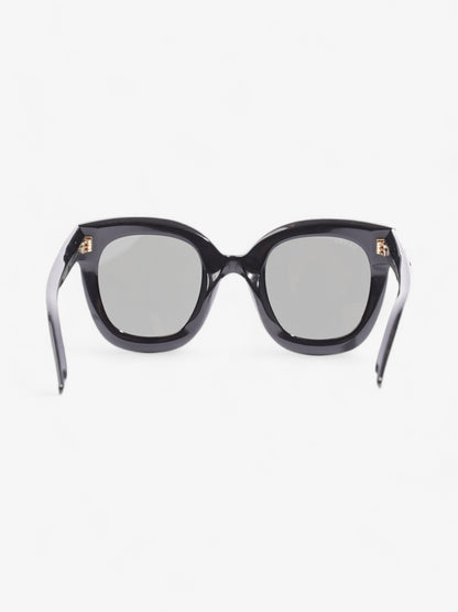 Gucci GG Star Detail Rounded Frame Sunglasses Black Acetate 140mm