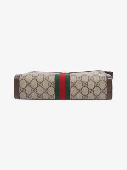 Gucci Ophidia Pouch Beige  / Brown / Green Coated Canvas