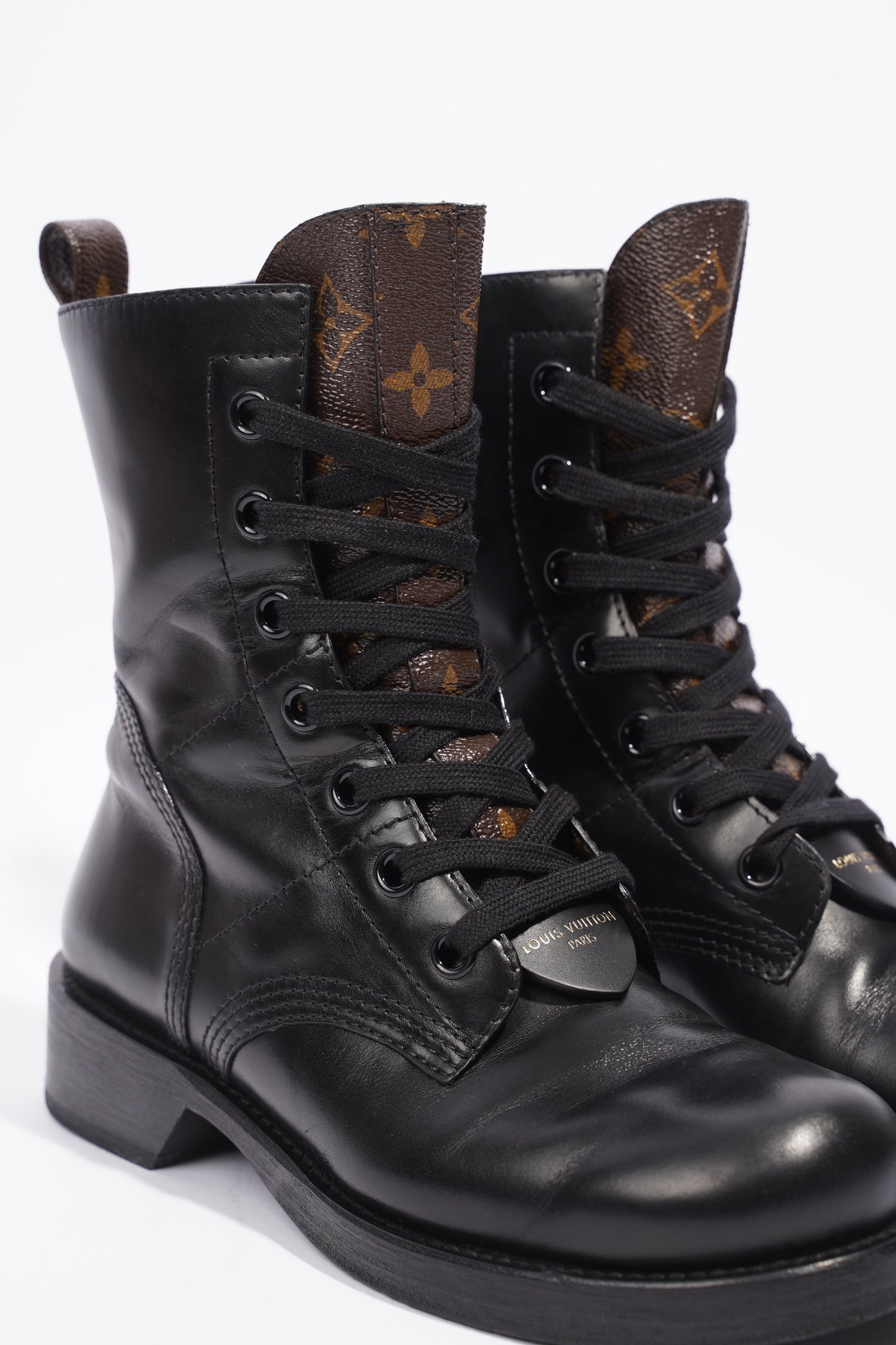 Louis Vuitton Metropolis Flat Rangers Black / Monogram Leather EU 37.5 UK 4.5