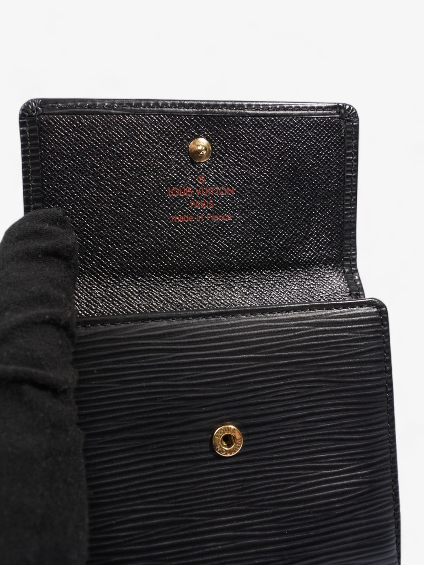 Louis Vuitton Bifold Wallet Black Epi Leather