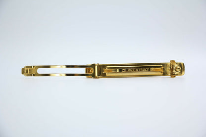 Chanel Vintage 98A Matte Gold-plated ‘CHANEL’ Hairpin