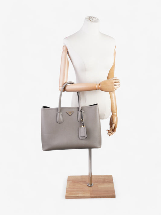 Prada Galleria Grey Saffiano Leather Large