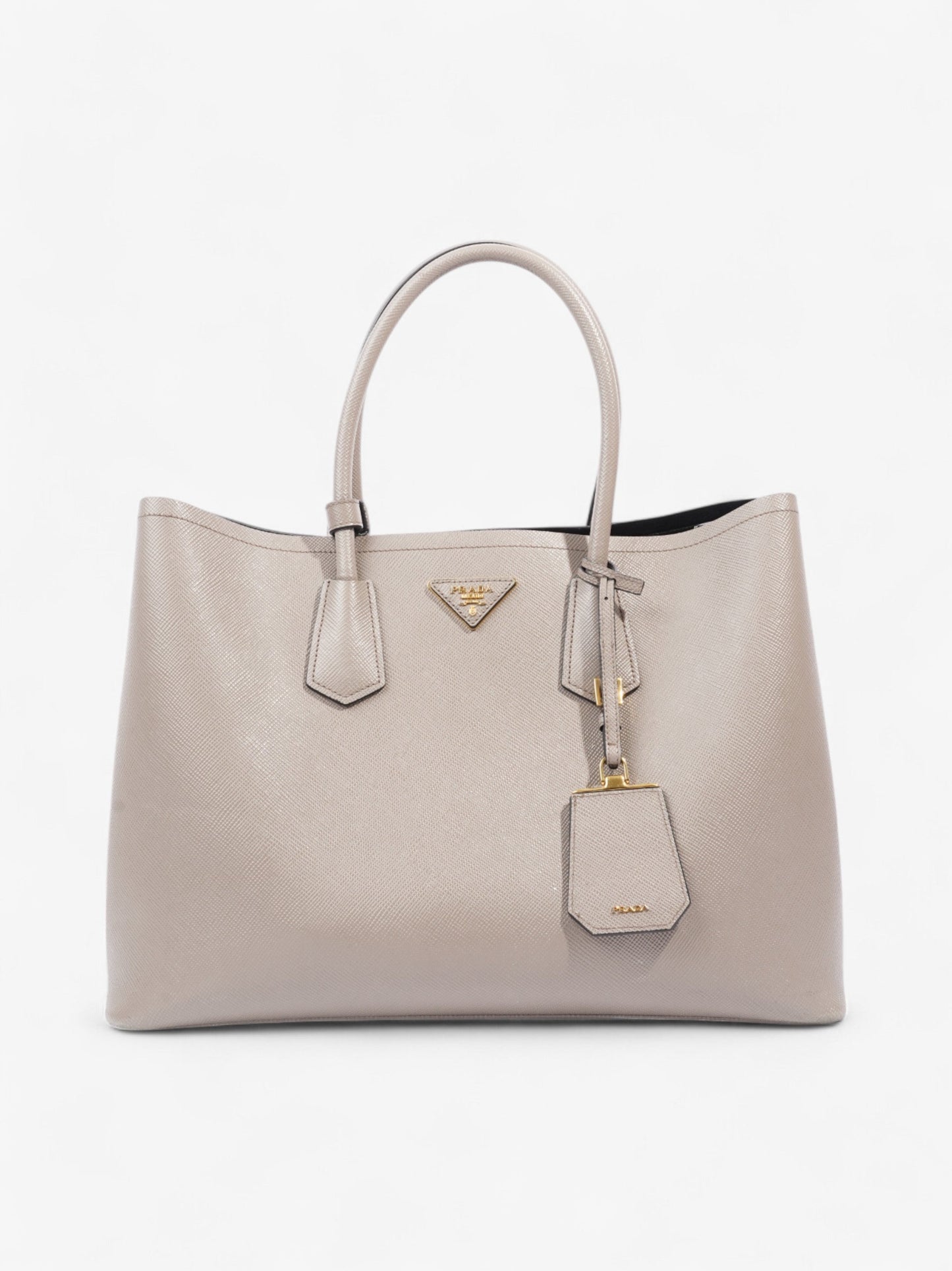 Prada Galleria Grey Saffiano Leather Large
