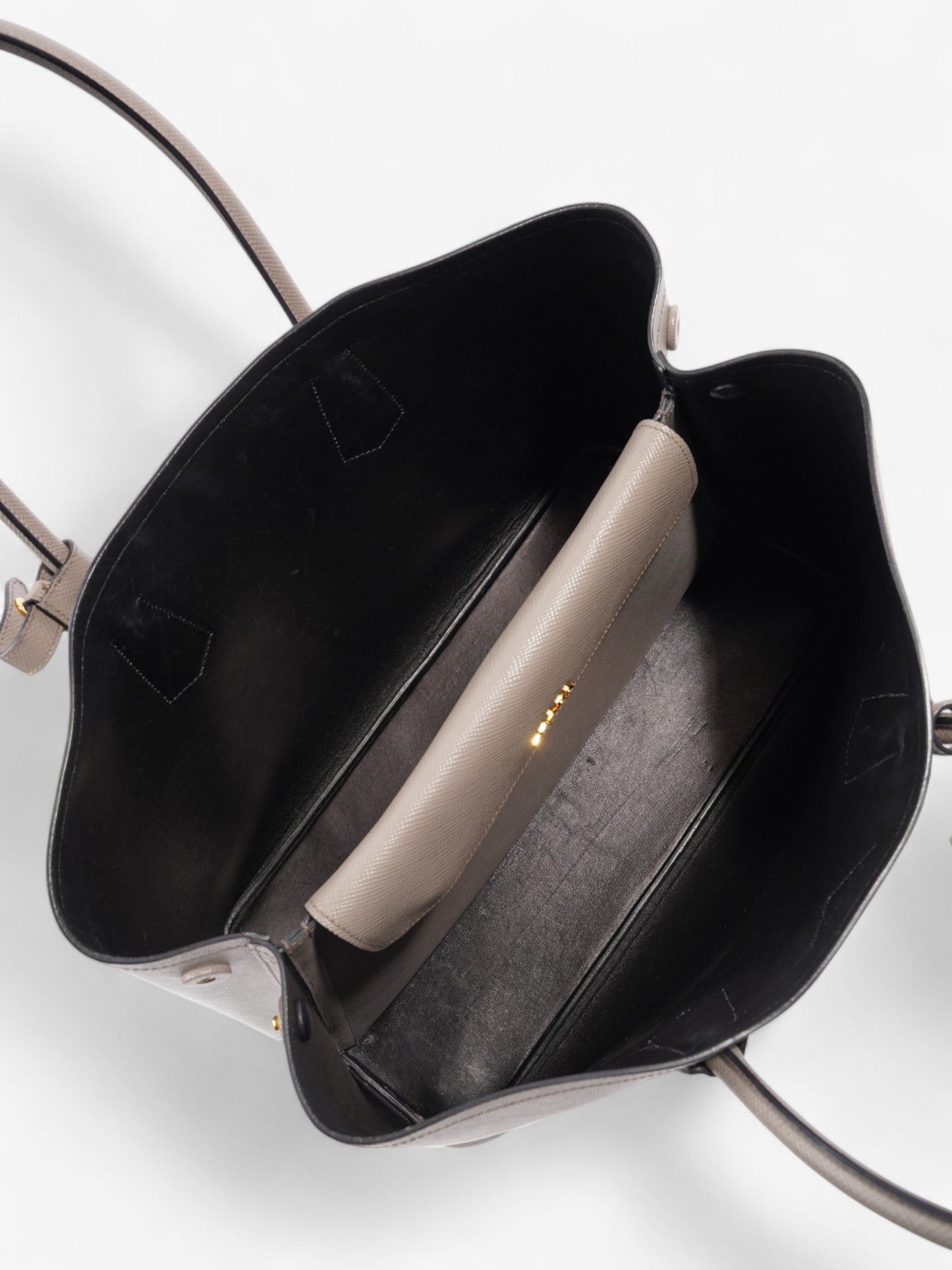 Prada Galleria Grey Saffiano Leather Large