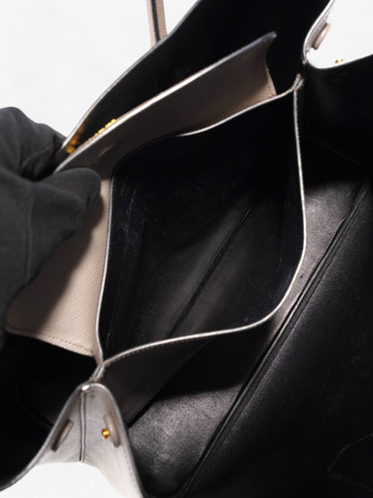 Prada Galleria Grey Saffiano Leather Large