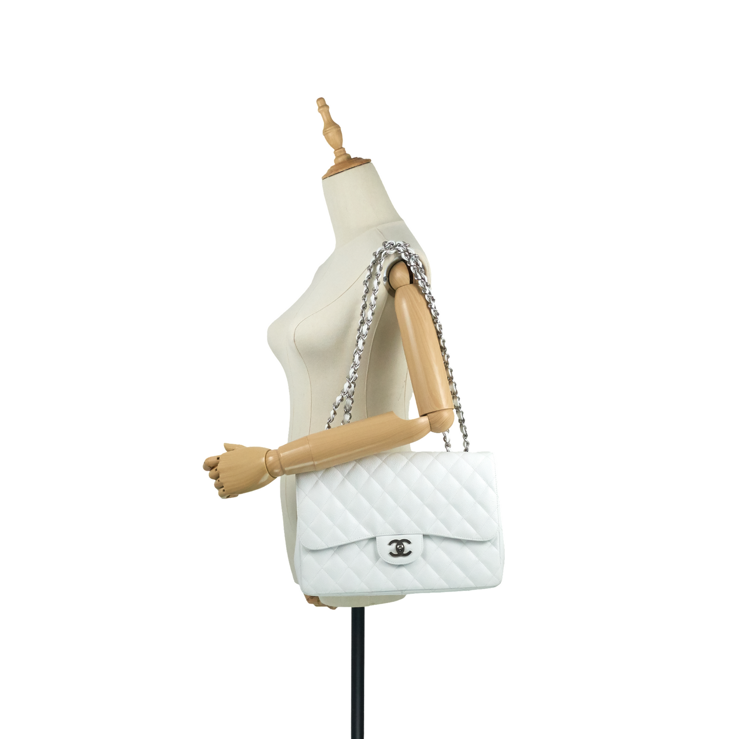 Chanel Classic Single Flap Large Caviar Leather Bag