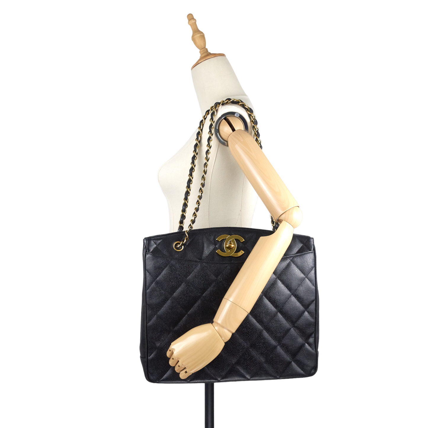 Chanel CC Turnlock Caviar Leather Bag