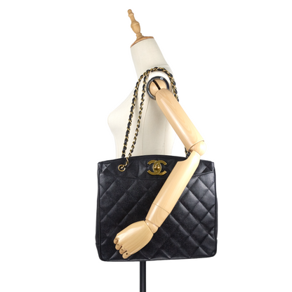 Chanel CC Turnlock Caviar Leather Bag