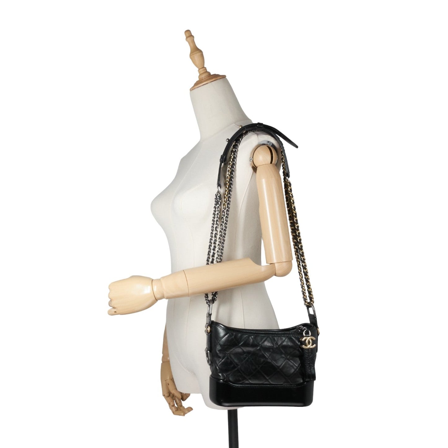 Chanel Gabrielle Small Aged Leather Hobo Bag