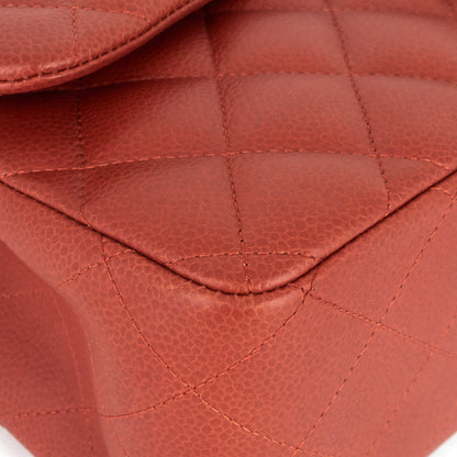 Chanel Double Flap Quilted Caviar Leather Bag