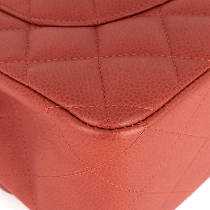 Chanel Double Flap Quilted Caviar Leather Bag