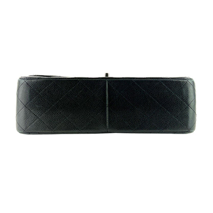 Chanel Double Flap Quilted Caviar Leather Bag