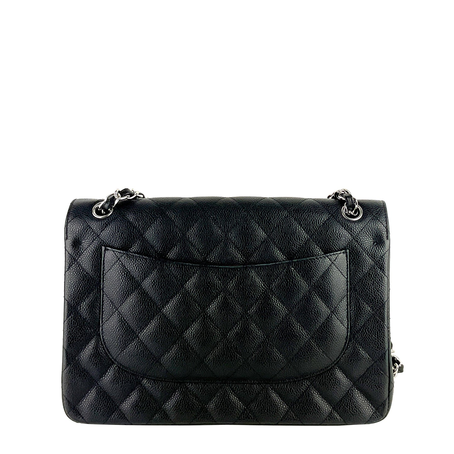 Chanel Double Flap Quilted Caviar Leather Bag