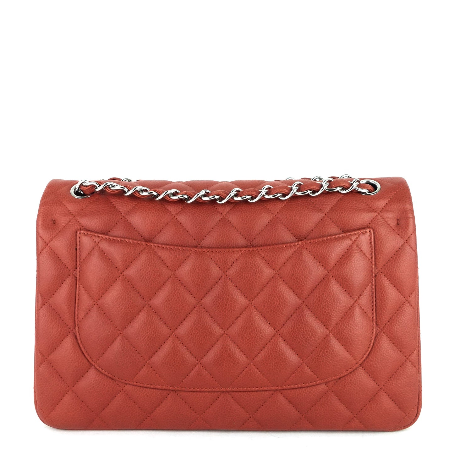 Chanel Double Flap Quilted Caviar Leather Bag