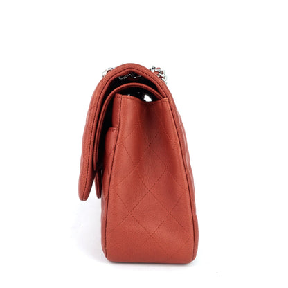 Chanel Double Flap Quilted Caviar Leather Bag
