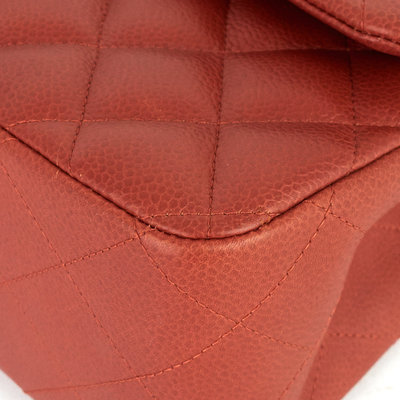 Chanel Double Flap Quilted Caviar Leather Bag