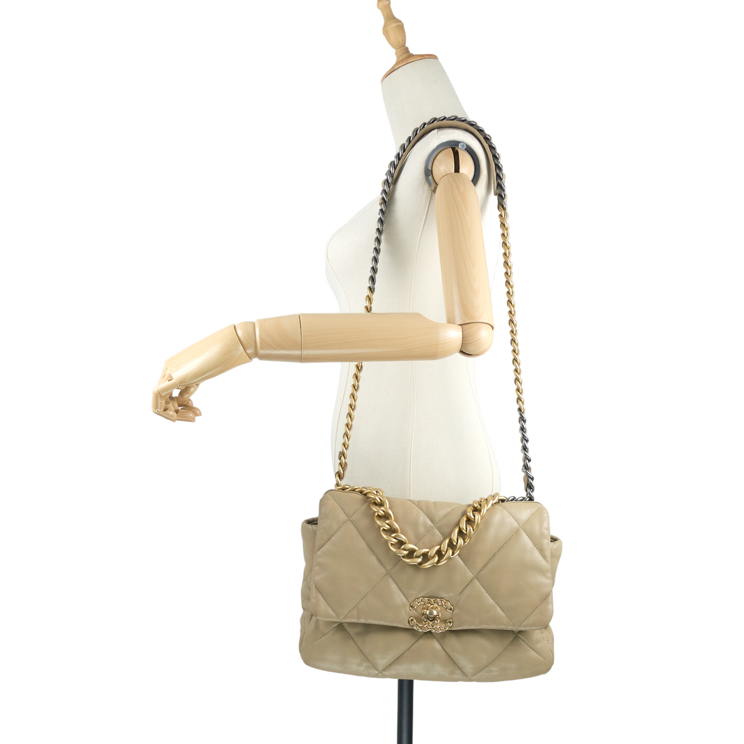 Chanel 19 Large Quilted Lambskin Leather Flap Bag