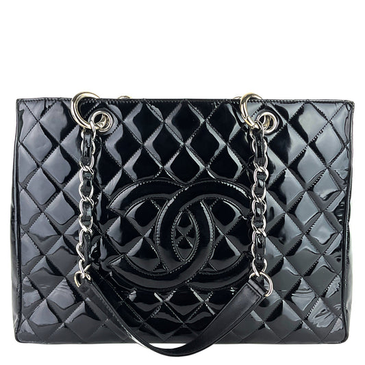 Chanel Grand Shopping Tote GST Patent Leather Bag