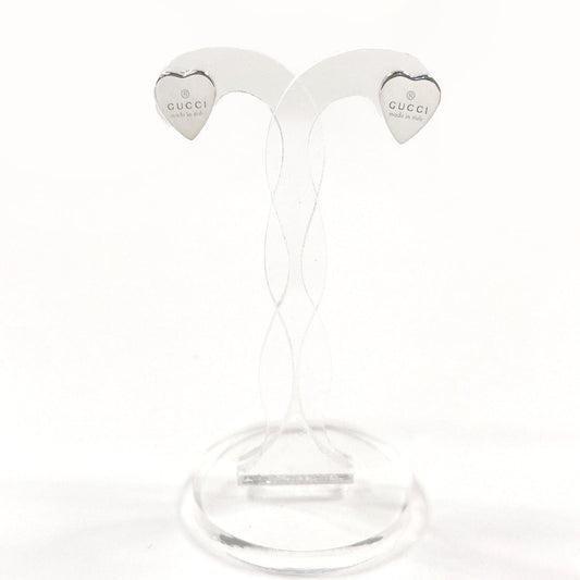 Gucci Trademark Heart Shape Silver Earrings