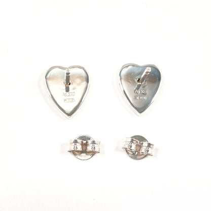 Gucci Trademark Heart Shape Silver Earrings