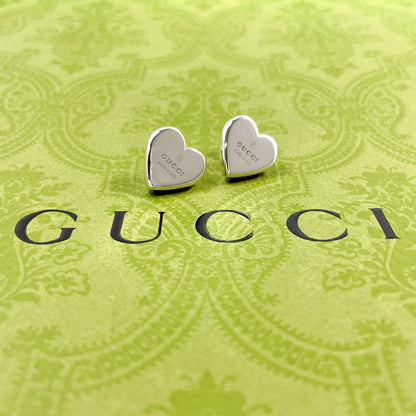 Gucci Trademark Heart Silver 925 Earrings