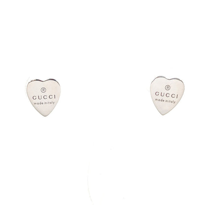 Gucci Trademark Heart Shape Silver Earrings