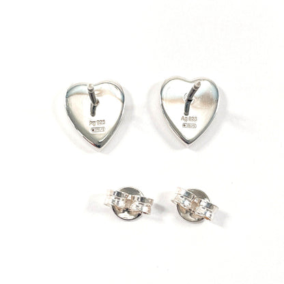 Gucci Trademark Heart Shape Silver Earrings