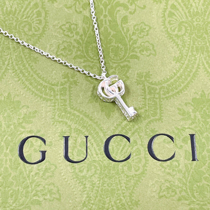 Gucci Double G Key Pendant 925 Silver Necklace