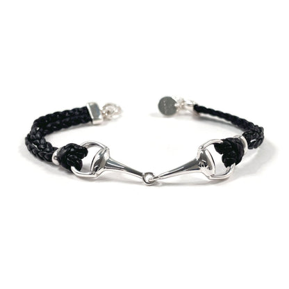 Gucci Horsebit Silver 925 Leather Bracelet