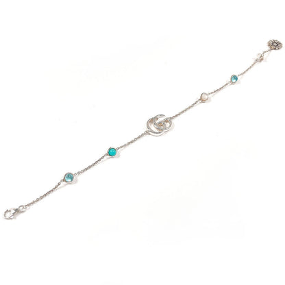 Gucci Double G Mother of Pearl Silver Bracelet
