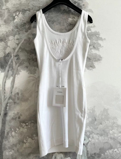 Chanel 23C F1 white dress