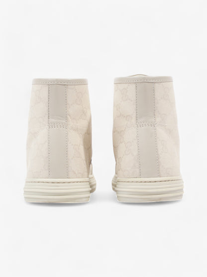 Gucci GG High-Top Sneakers Beige  Canvas EU 38.5 UK 5.5