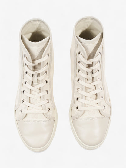 Gucci GG High-Top Sneakers Beige  Canvas EU 38.5 UK 5.5