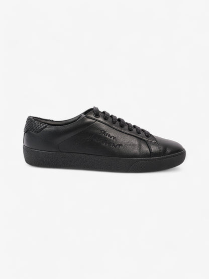 Saint Laurent Embroidered Sneakers Black Leather EU 40 UK 6