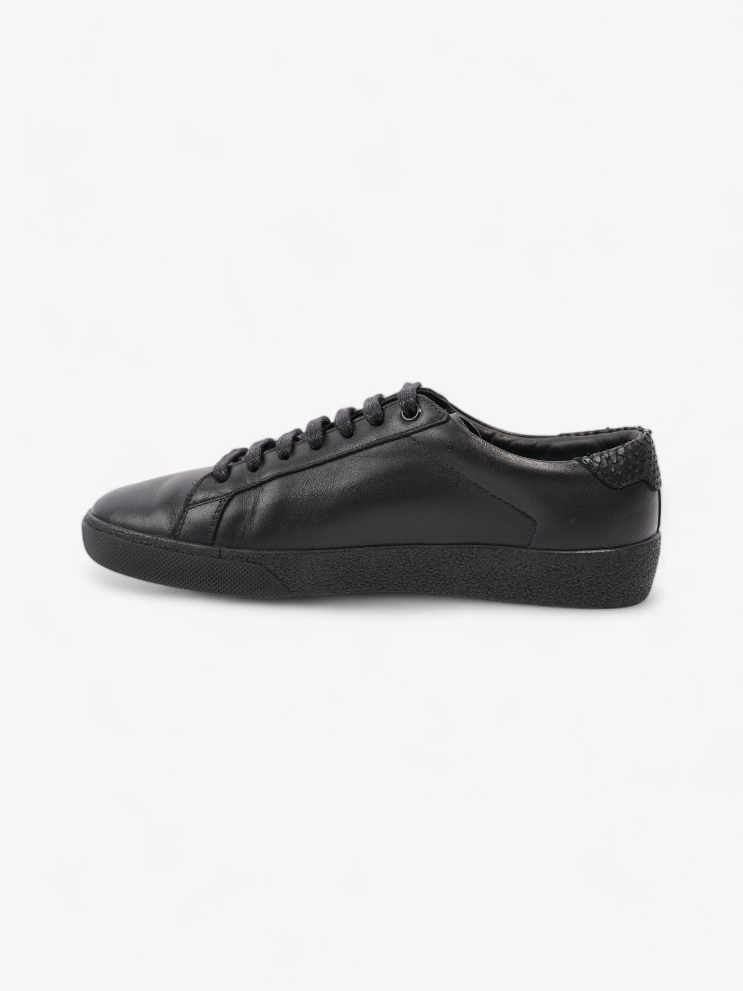 Saint Laurent Embroidered Sneakers Black Leather EU 40 UK 6