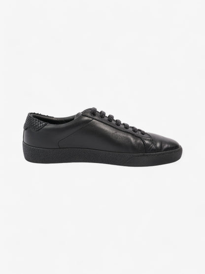 Saint Laurent Embroidered Sneakers Black Leather EU 40 UK 6