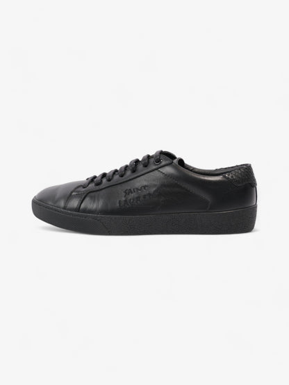 Saint Laurent Embroidered Sneakers Black Leather EU 40 UK 6