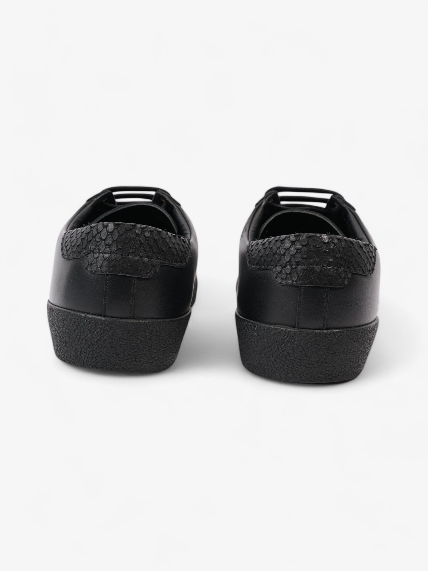Saint Laurent Embroidered Sneakers Black Leather EU 40 UK 6