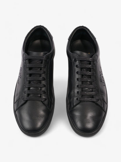 Saint Laurent Embroidered Sneakers Black Leather EU 40 UK 6