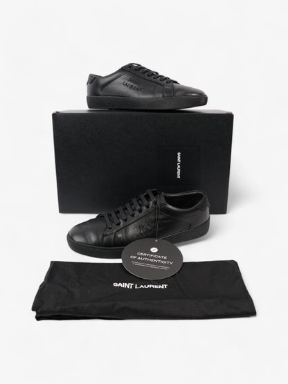 Saint Laurent Embroidered Sneakers Black Leather EU 40 UK 6
